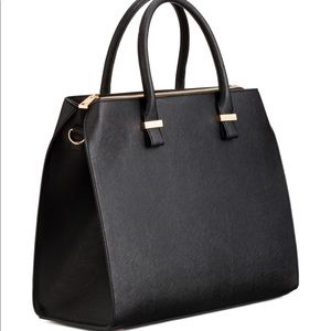 Black Purse with Gold Accents